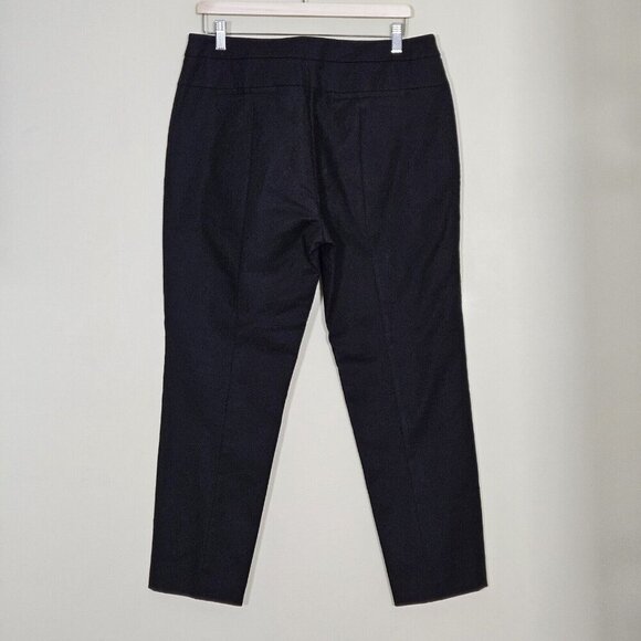 Adrianna Papell Pants Womens 14 Black High Waist Tapered Pockets Stretch Ankle - Picture 2 of 15